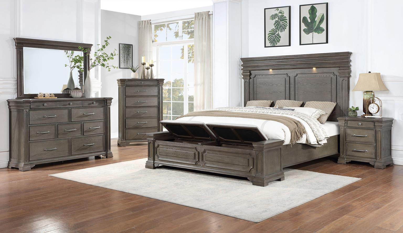 King Bed Frame - Dresser - Mirror - Chest - Nightstand — photo 2