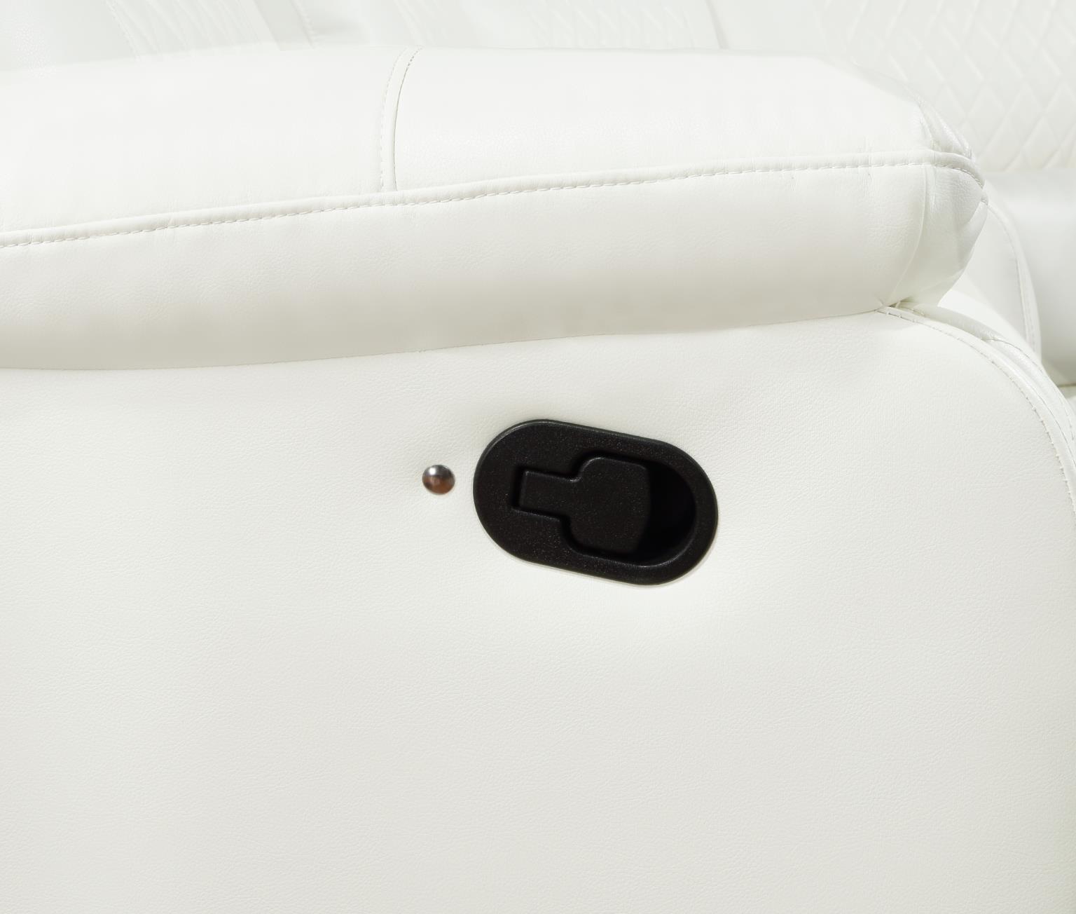 White Motion 3 PC Sectional W/Bluetooth Speaker — photo 5