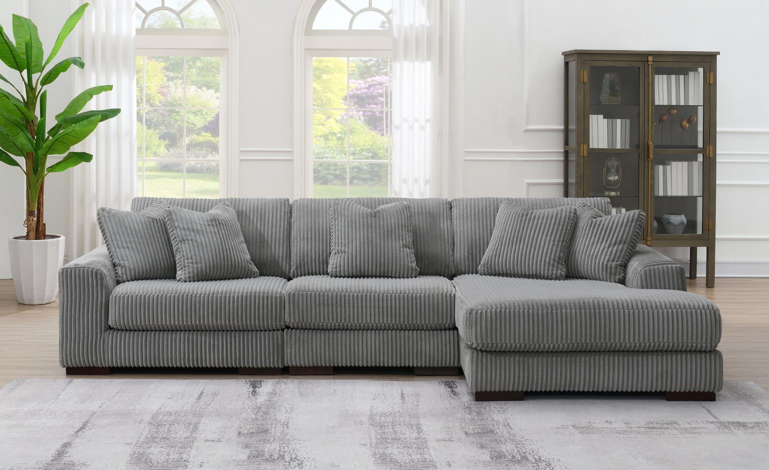 6PC Set (2 Armless Chairs, 1 Console, 1 Right Chaise, 1 Laf Seat, 1 Wedge) — photo 14