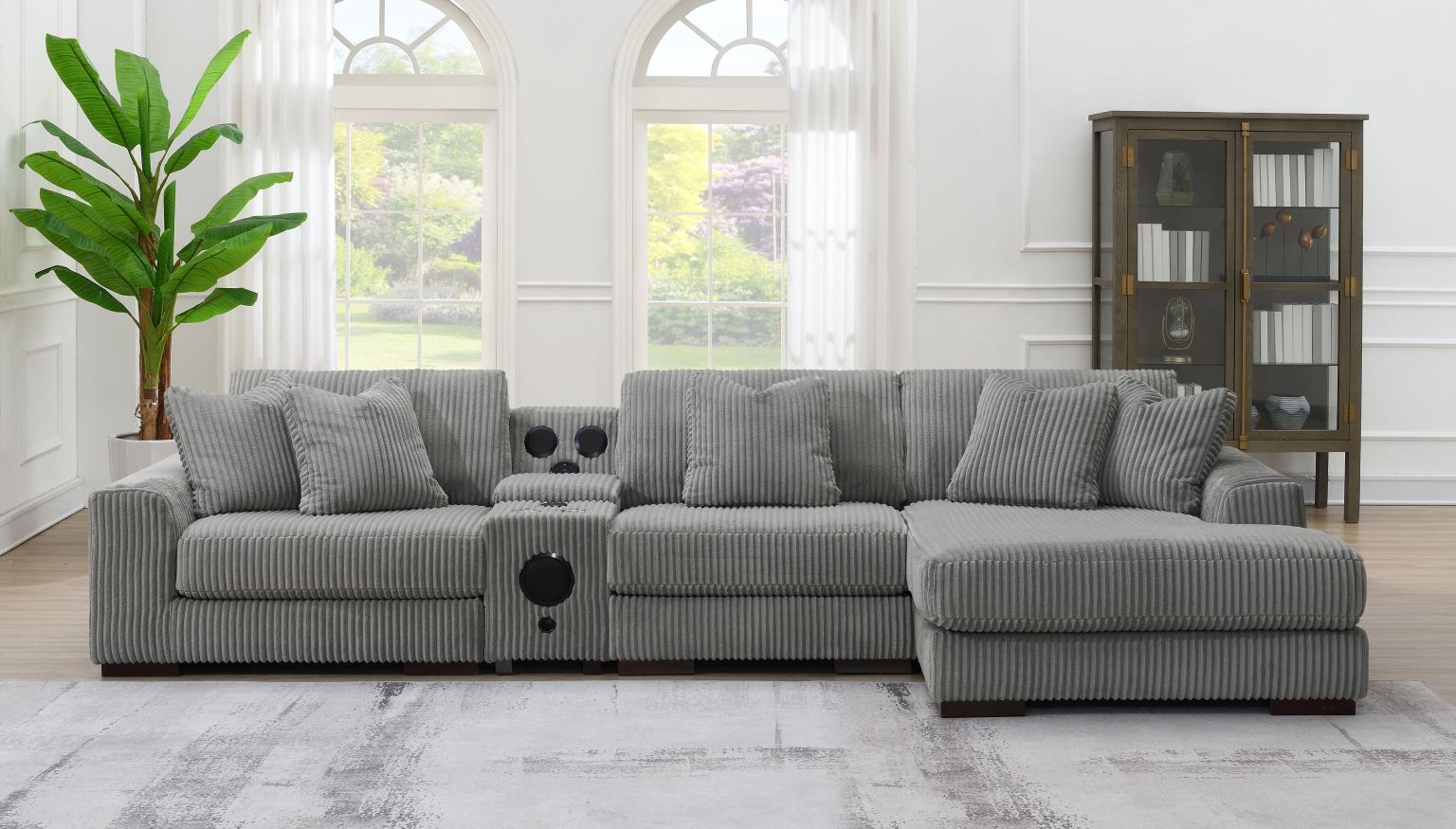 6PC Set (2 Armless Chairs, 1 Console, 1 Right Chaise, 1 Laf Seat, 1 Wedge) — photo 13