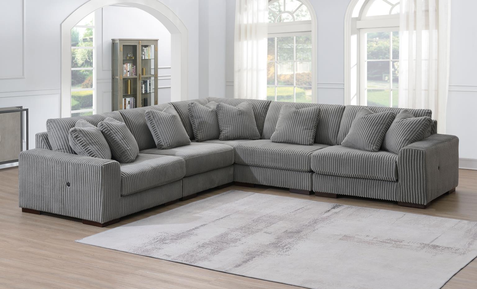 6PC Set (2 Armless Chairs, 1 Console, 1 Right Chaise, 1 Laf Seat, 1 Wedge) — photo 12