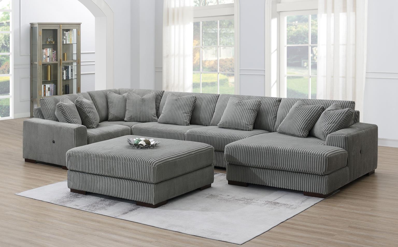 6PC Set (2 Armless Chairs, 1 Console, 1 Right Chaise, 1 Laf Seat, 1 Wedge) — photo 9