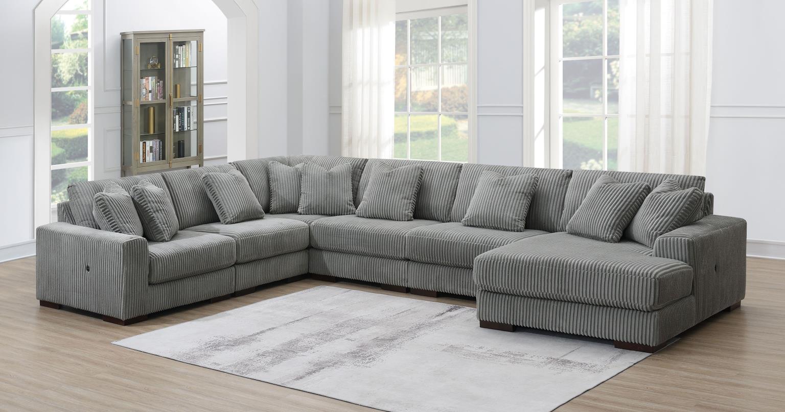 6PC Set (2 Armless Chairs, 1 Console, 1 Right Chaise, 1 Laf Seat, 1 Wedge) — photo 8
