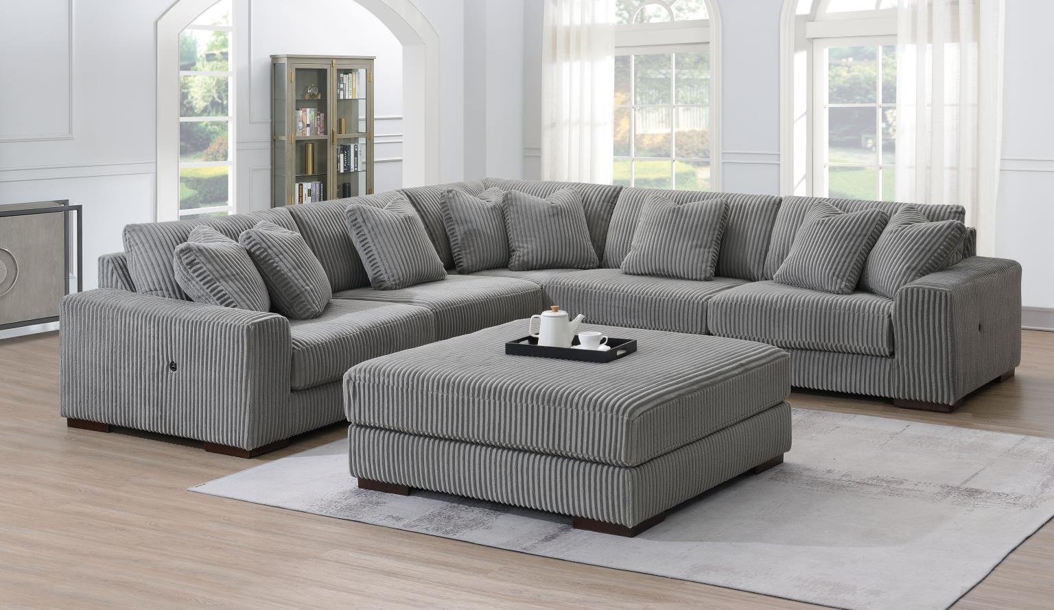 6PC Set (2 Armless Chairs, 1 Console, 1 Right Chaise, 1 Laf Seat, 1 Wedge) — photo 6