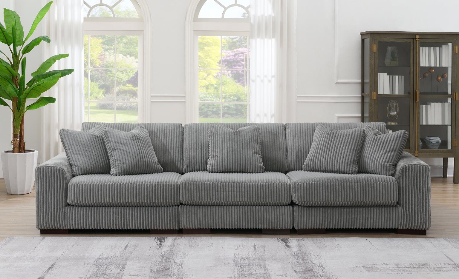 6PC Set (2 Armless Chairs, 1 Console, 1 Right Chaise, 1 Laf Seat, 1 Wedge) — photo 16