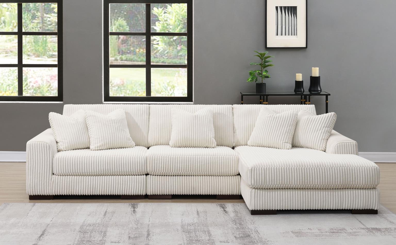6PC Set (2 Armless Chairs, 1 Console, 1 Right Chaise, 1 Laf Seat, 1 Wedge) — photo 13