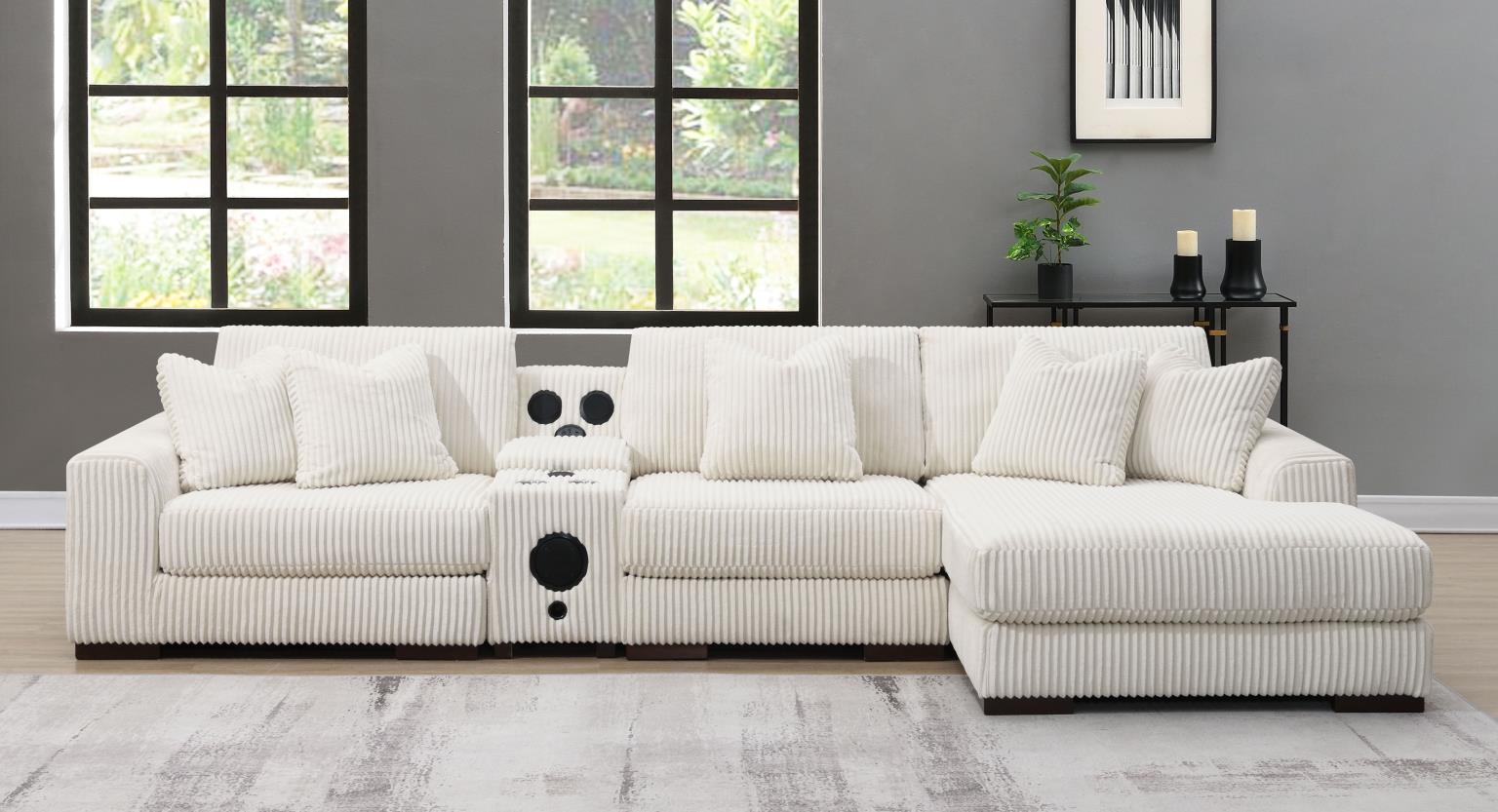 6PC Set (2 Armless Chairs, 1 Console, 1 Right Chaise, 1 Laf Seat, 1 Wedge) — photo 12