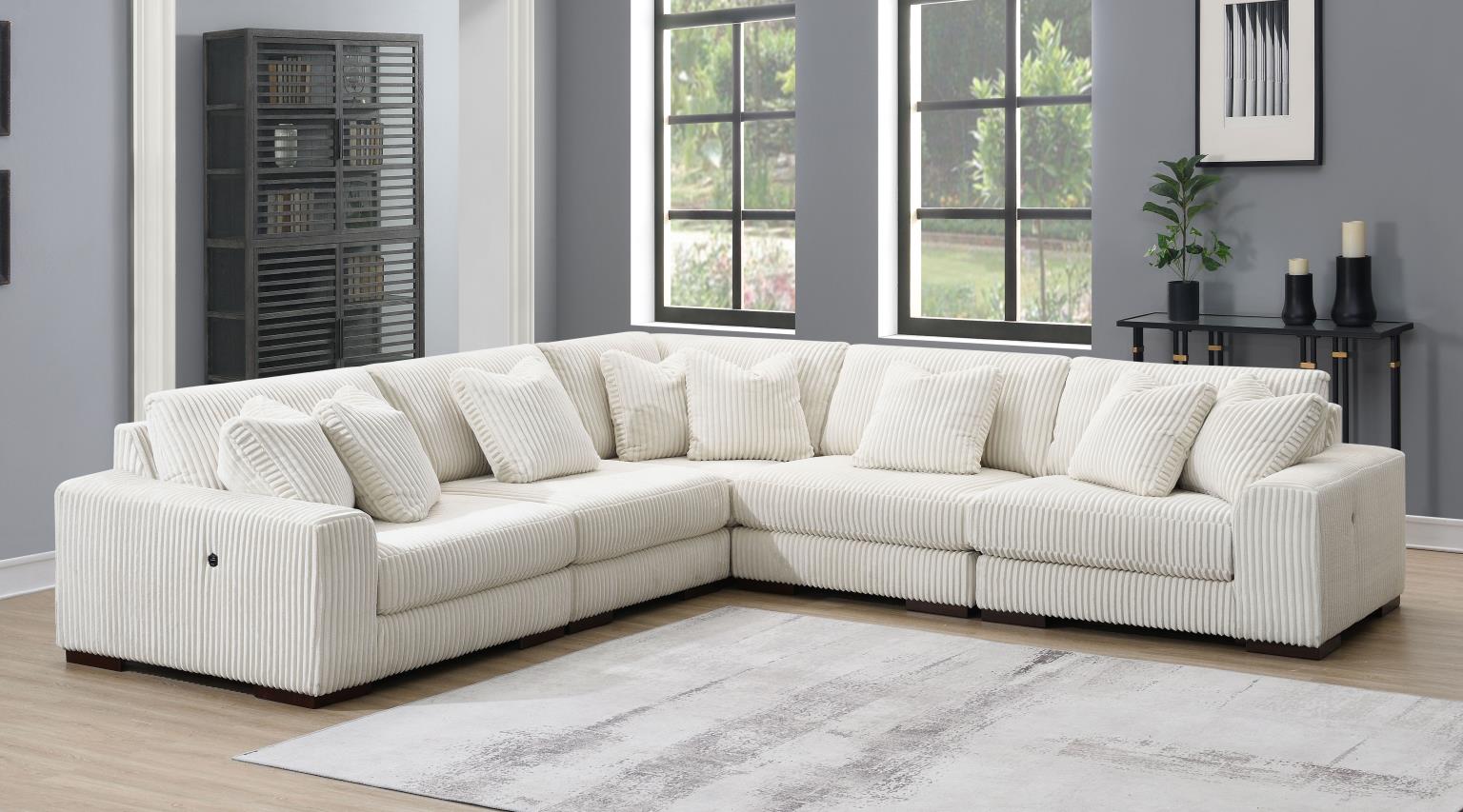 6PC Set (2 Armless Chairs, 1 Console, 1 Right Chaise, 1 Laf Seat, 1 Wedge) — photo 11