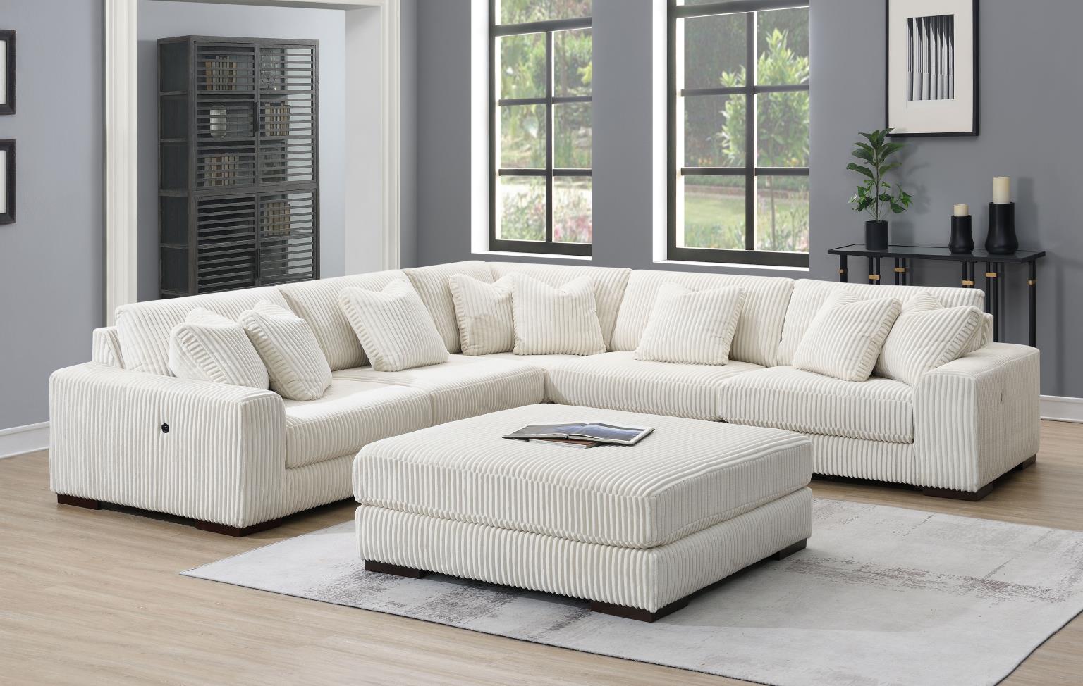 6PC Set (2 Armless Chairs, 1 Console, 1 Right Chaise, 1 Laf Seat, 1 Wedge) — photo 10