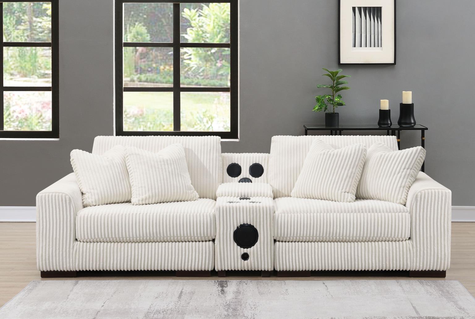 6PC Set (2 Armless Chairs, 1 Console, 1 Right Chaise, 1 Laf Seat, 1 Wedge) — photo 16