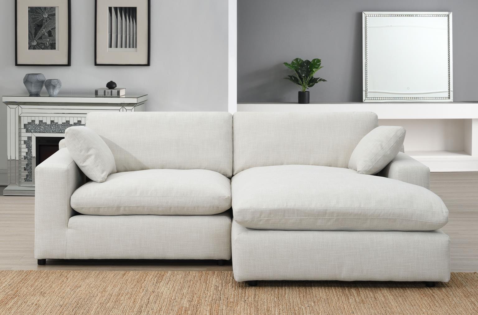 6PC Set (3 Armless Chairs, 1 Right Chaise, 1 Laf Seat, 1 Wedge) — photo 7