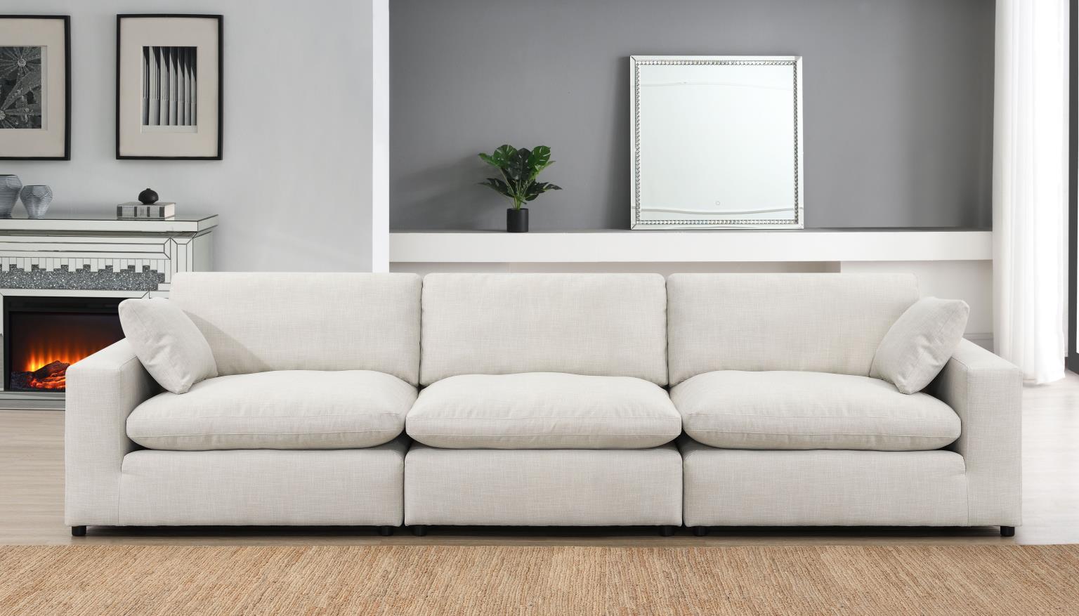 6PC Set (3 Armless Chairs, 1 Right Chaise, 1 Laf Seat, 1 Wedge) — photo 8