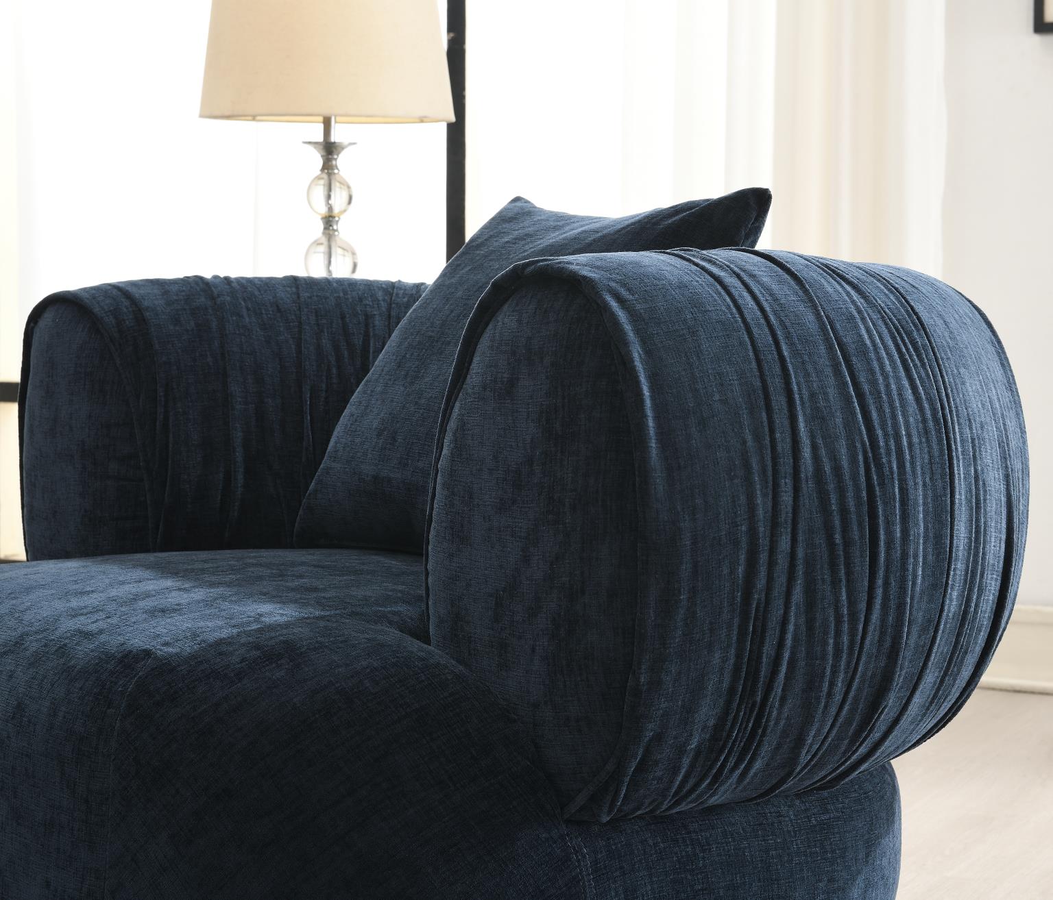 Gray Modern Curved Sofa — photo 8