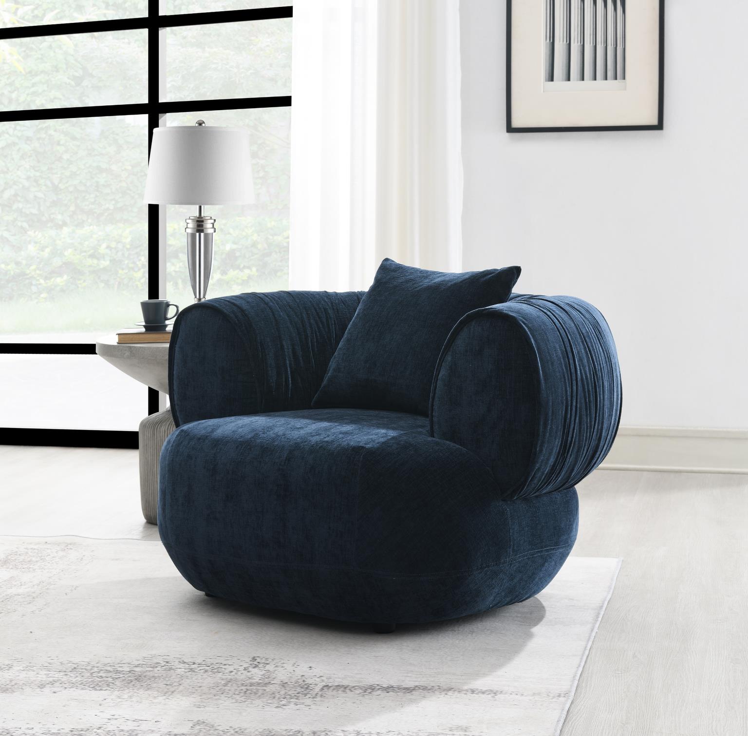Gray Modern Curved Sofa — photo 6