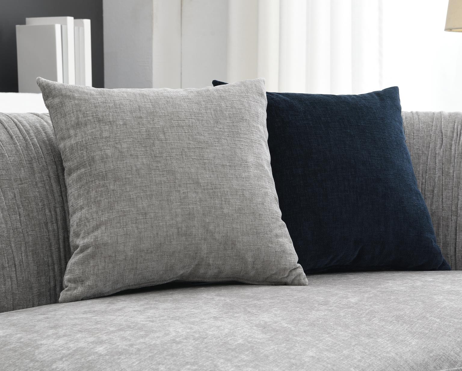 Gray Modern Curved Sofa — photo 9