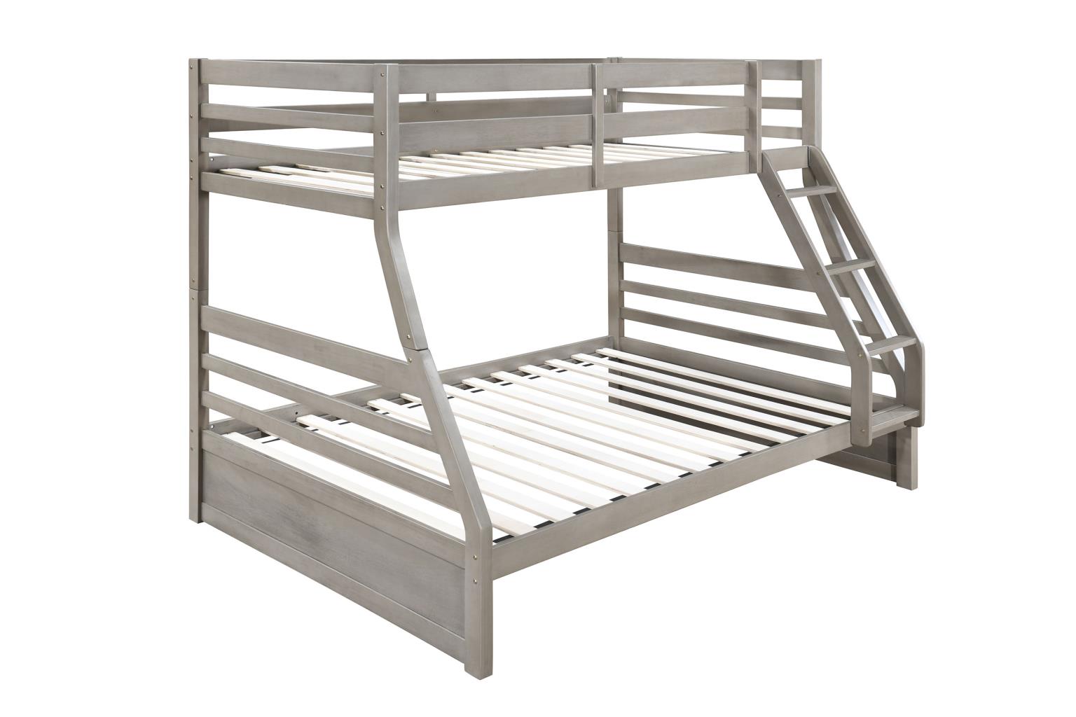 Light Gray Twin/Full Bunk Bed — photo 9