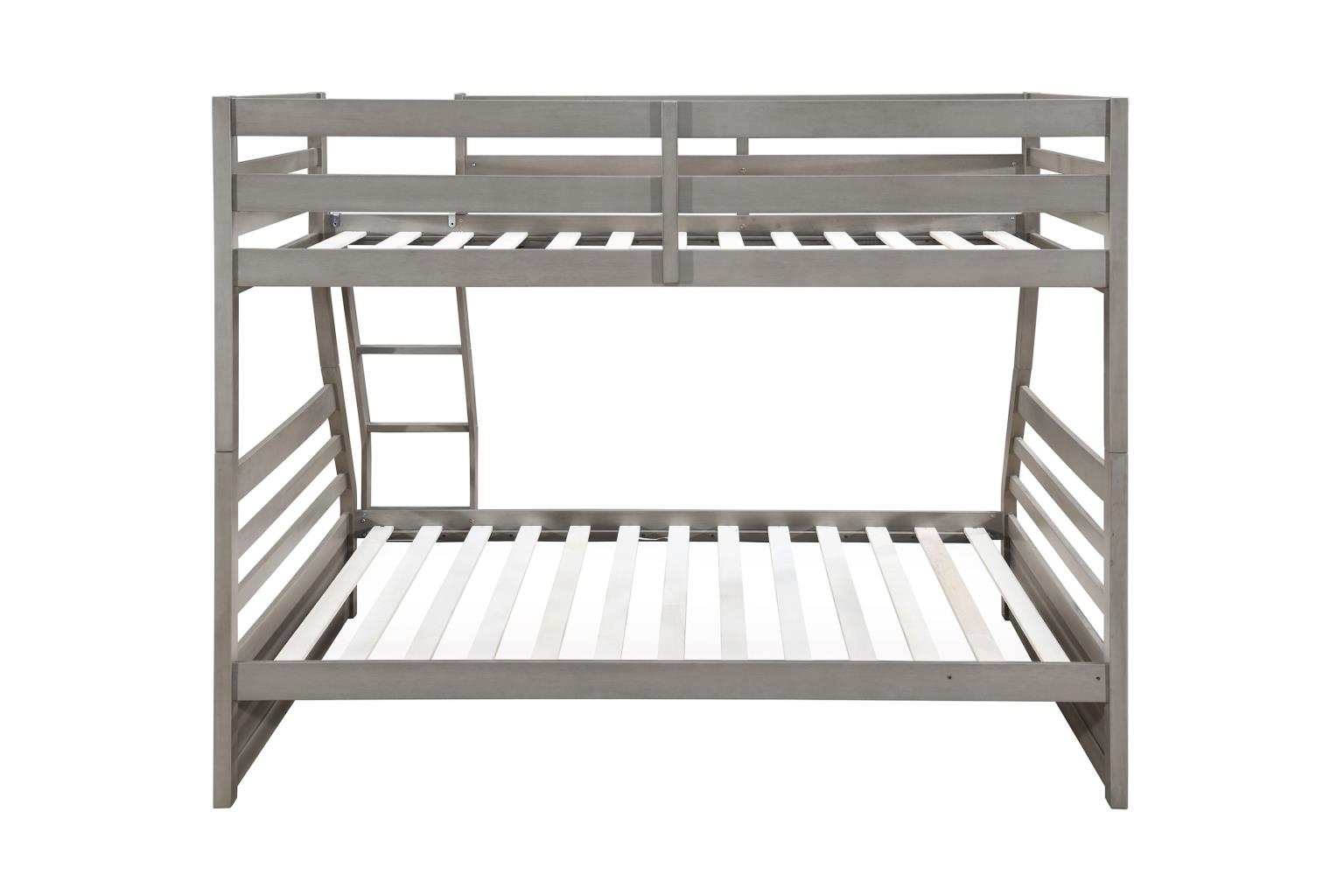 Light Gray Twin/Full Bunk Bed — photo 10