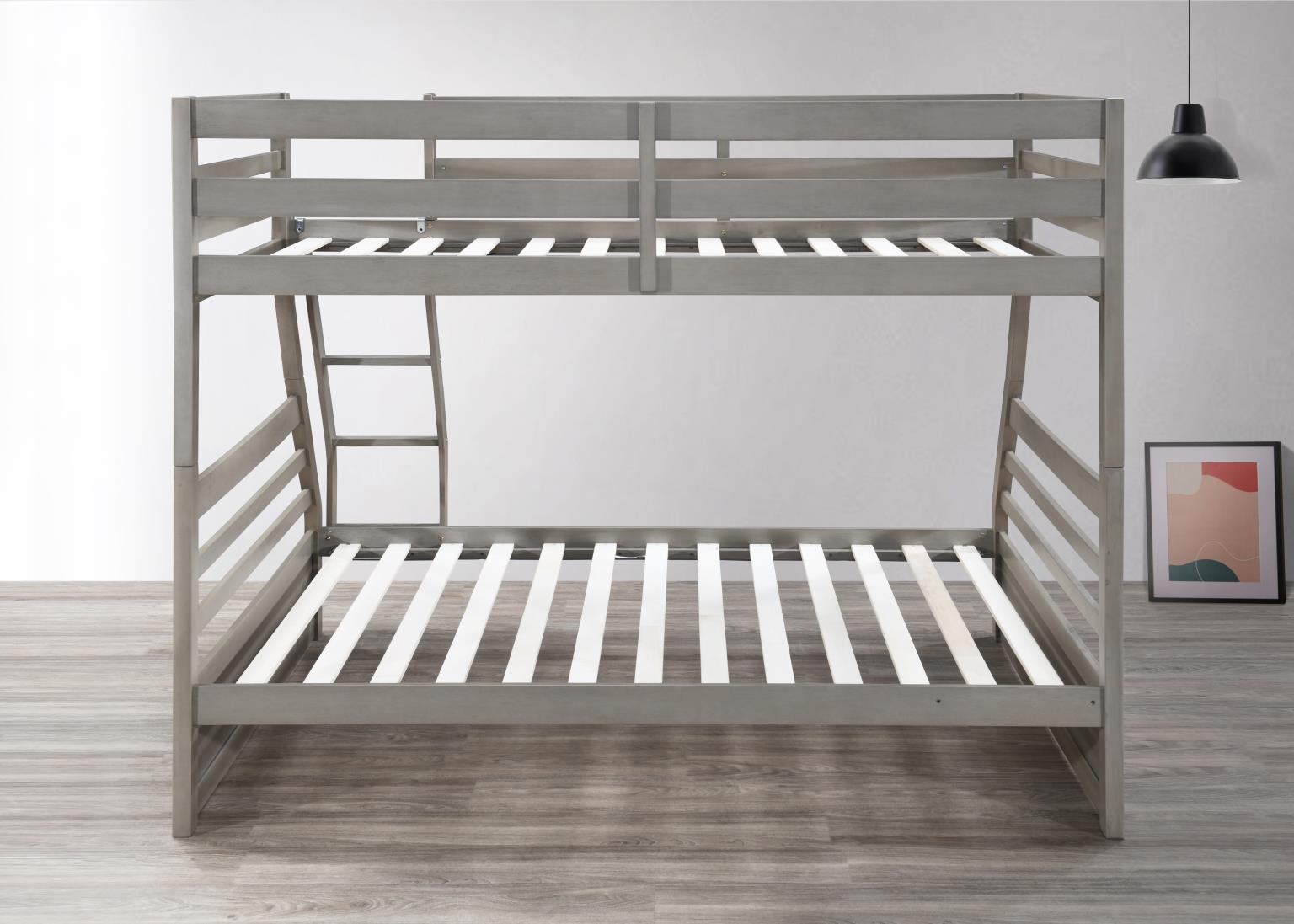 Light Gray Twin/Full Bunk Bed — photo 8