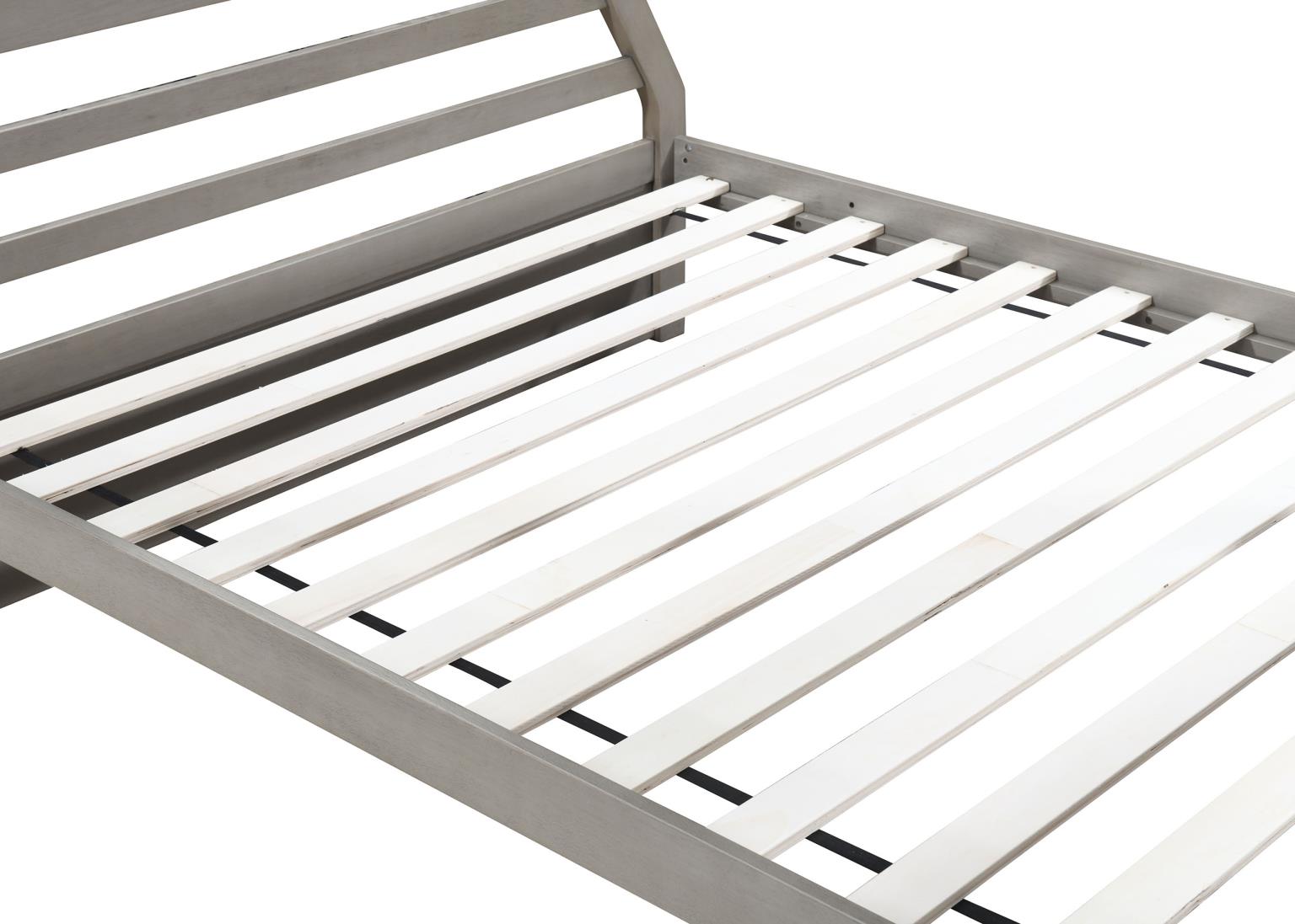 Light Gray Twin/Full Bunk Bed — photo 13