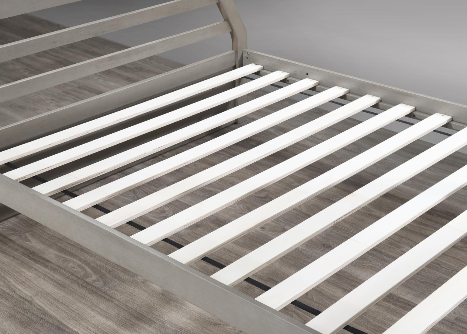 Light Gray Twin/Full Bunk Bed — photo 12