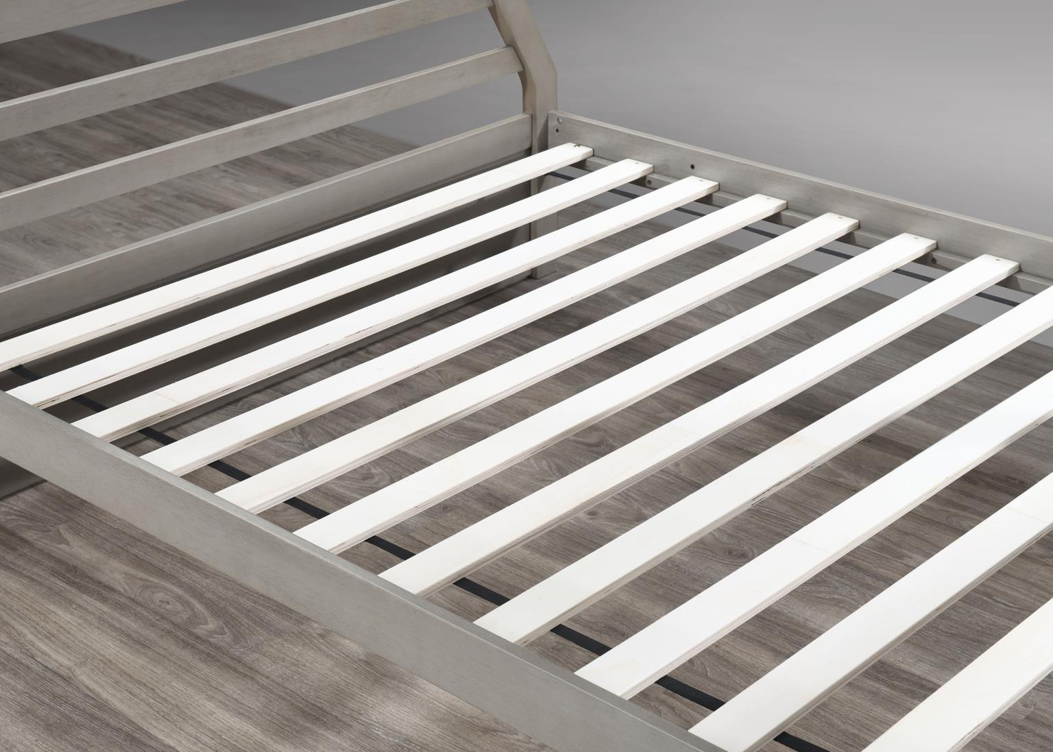 Light Gray Twin/Full Bunk Bed — photo 11