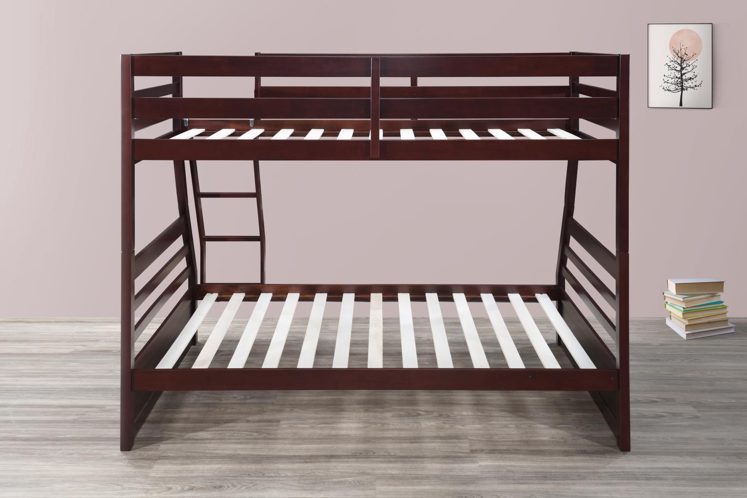 Dark Brown Twin/Full Bunk Bed — photo 5