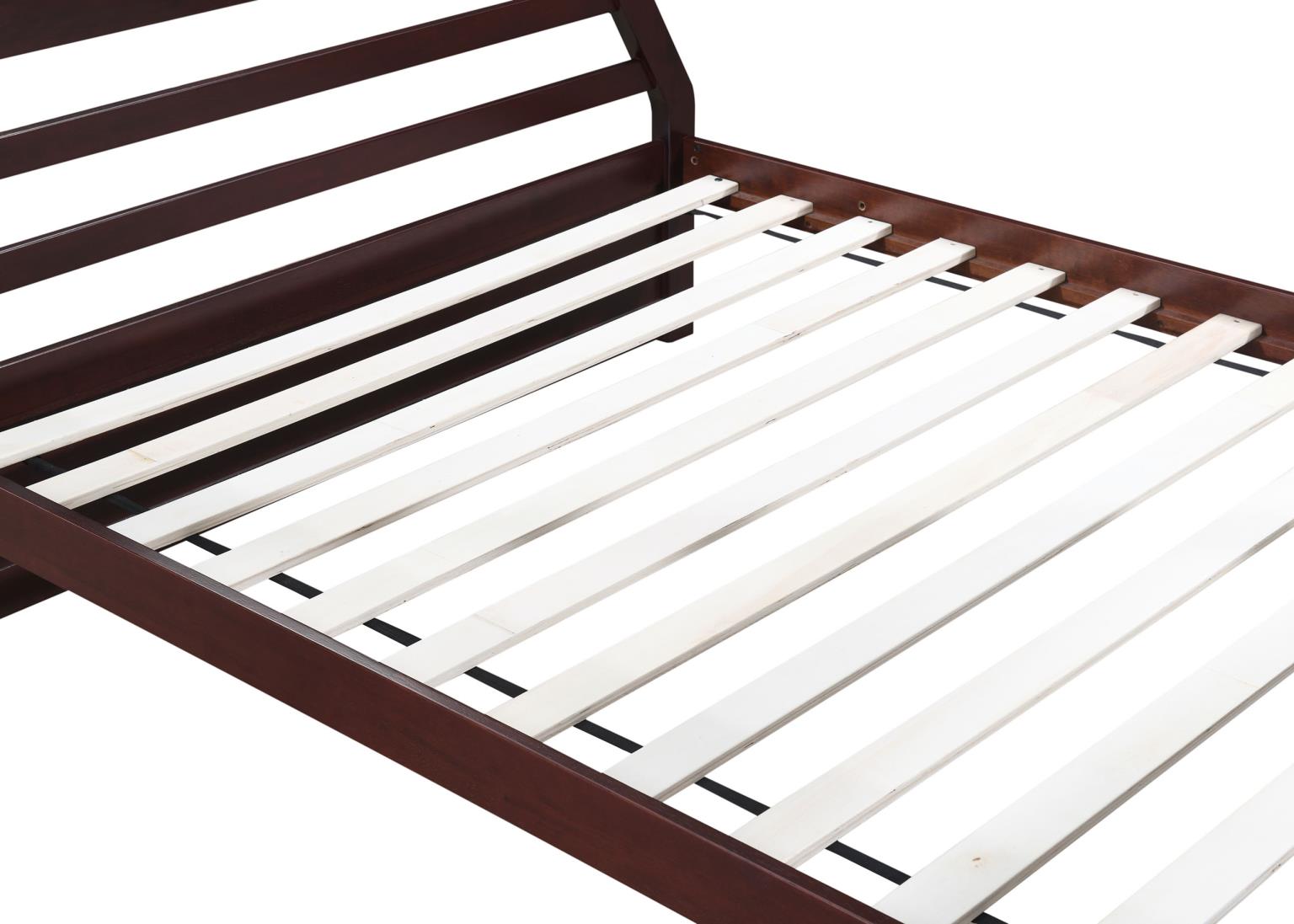 Dark Brown Twin/Full Bunk Bed — photo 9