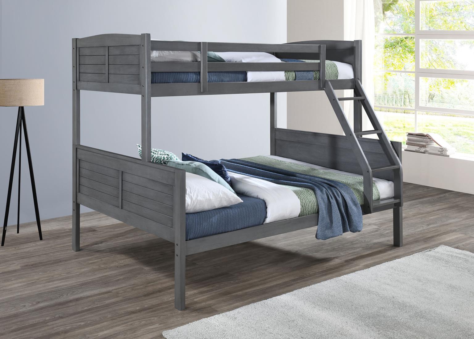 Ant. Gray Twin/Full Bunk Bed — photo 2