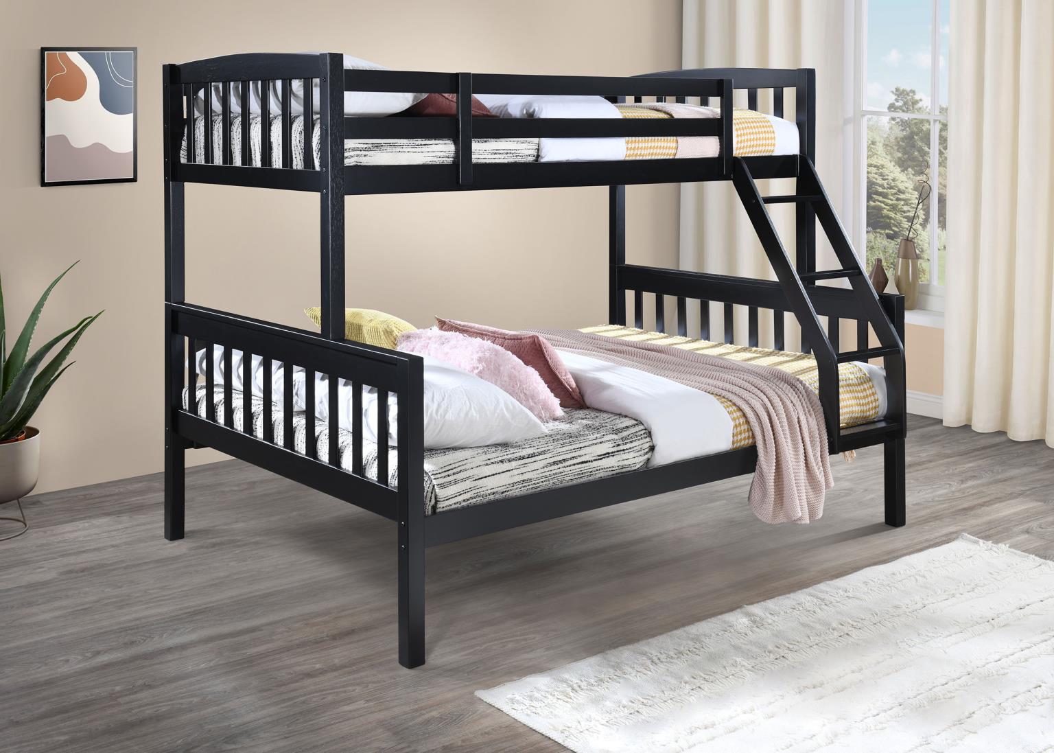 Black Twin/Full Bunk Bed — photo 2