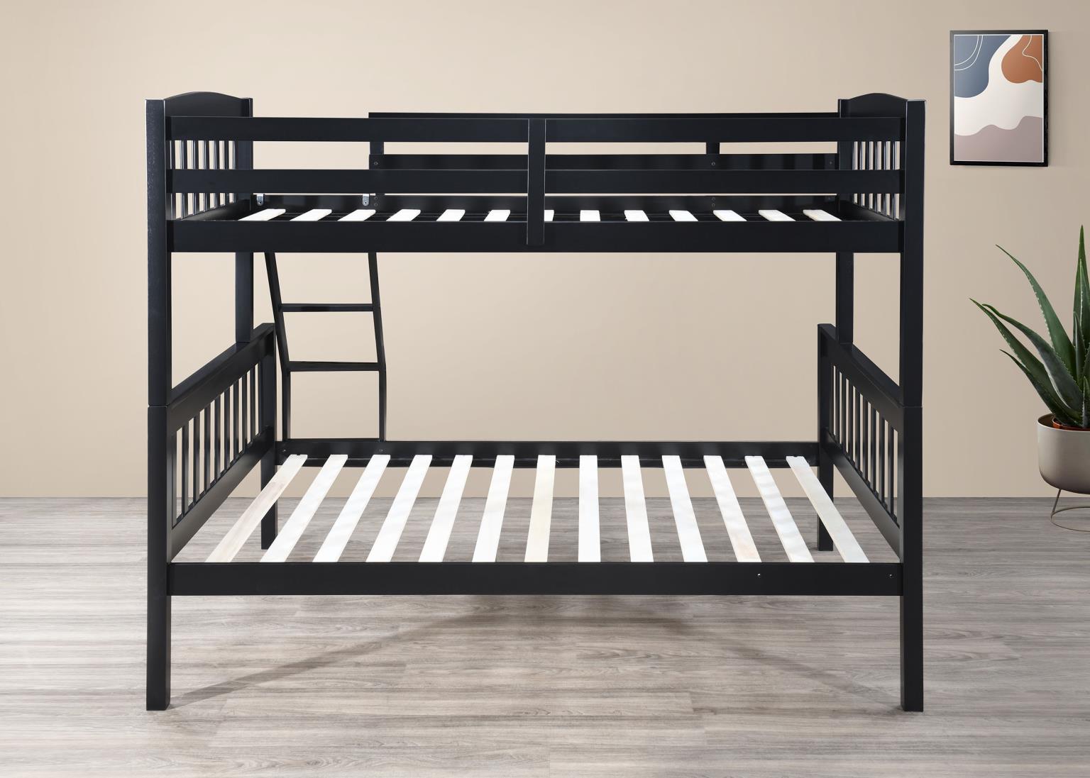 Black Twin/Full Bunk Bed — photo 4