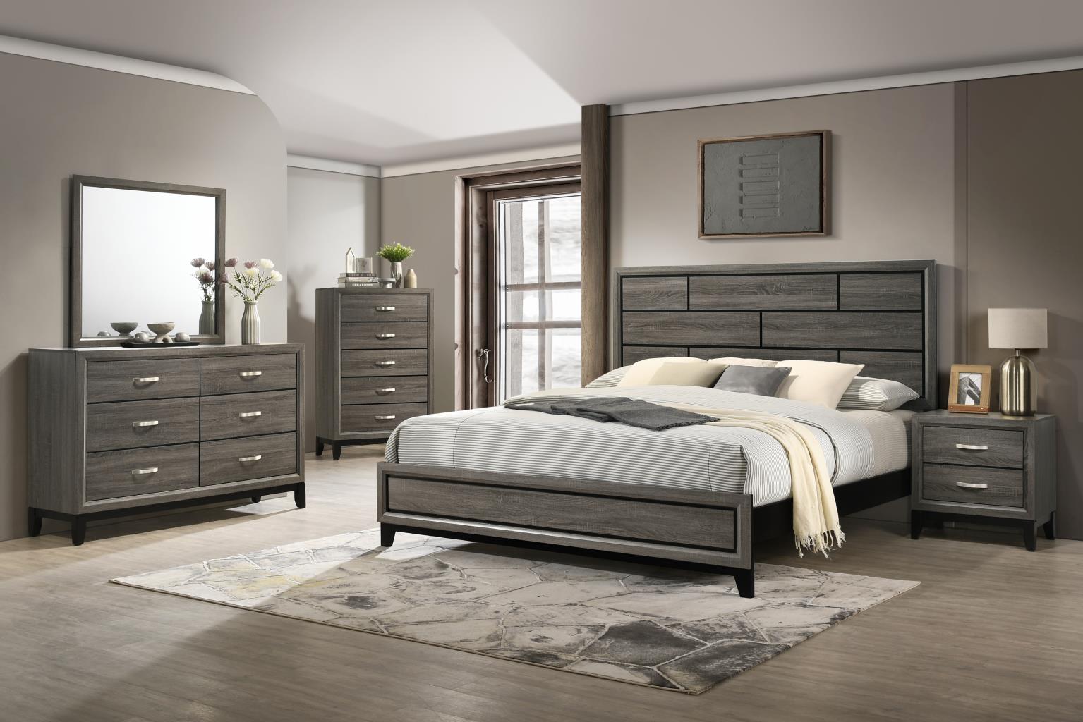 King Bed Frame - Dresser - Mirror - Chest - Nightstand