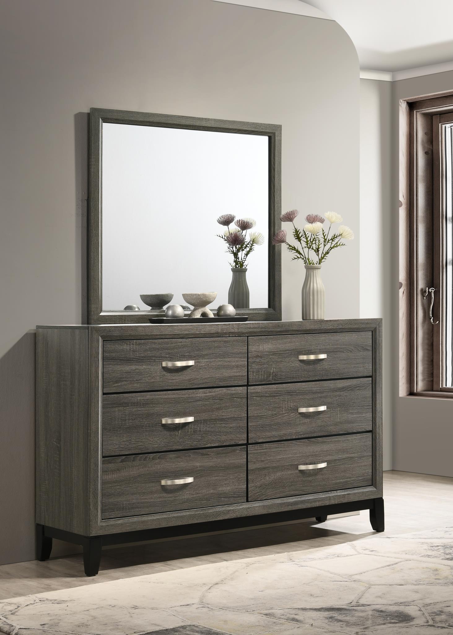 King Bed Frame - Dresser - Mirror - Chest - Nightstand — photo 3