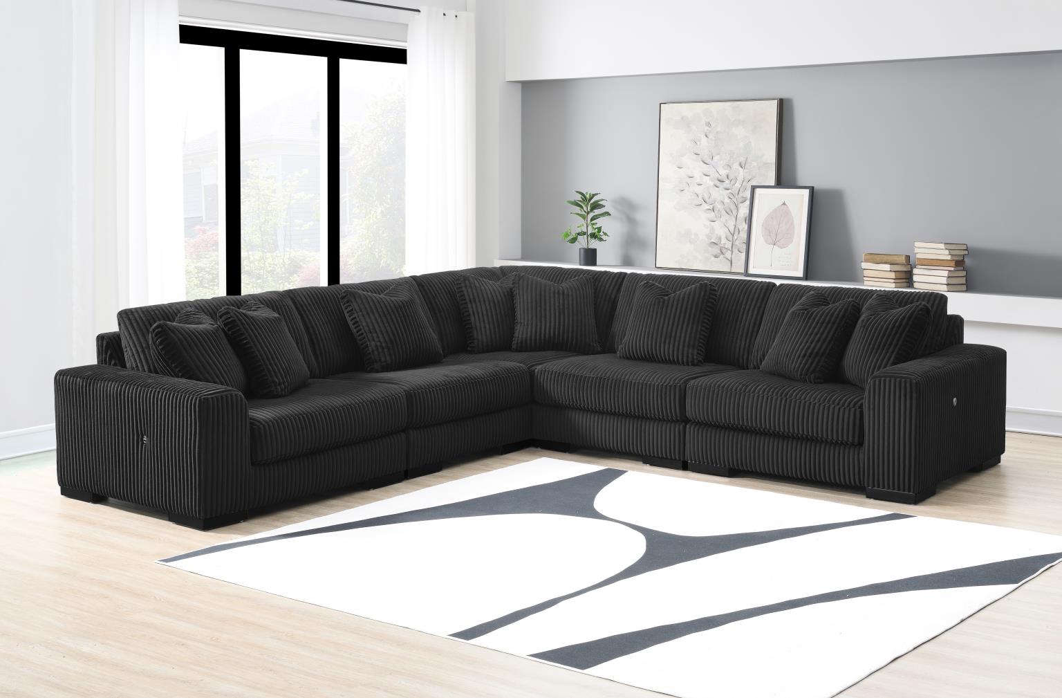 7PC Setional with Right Chaise As Shown in Main Photo (1 Rc + 3 Ac + 1 Laf + 1 W + 1 CN) - Without Ottoman) — photo 12