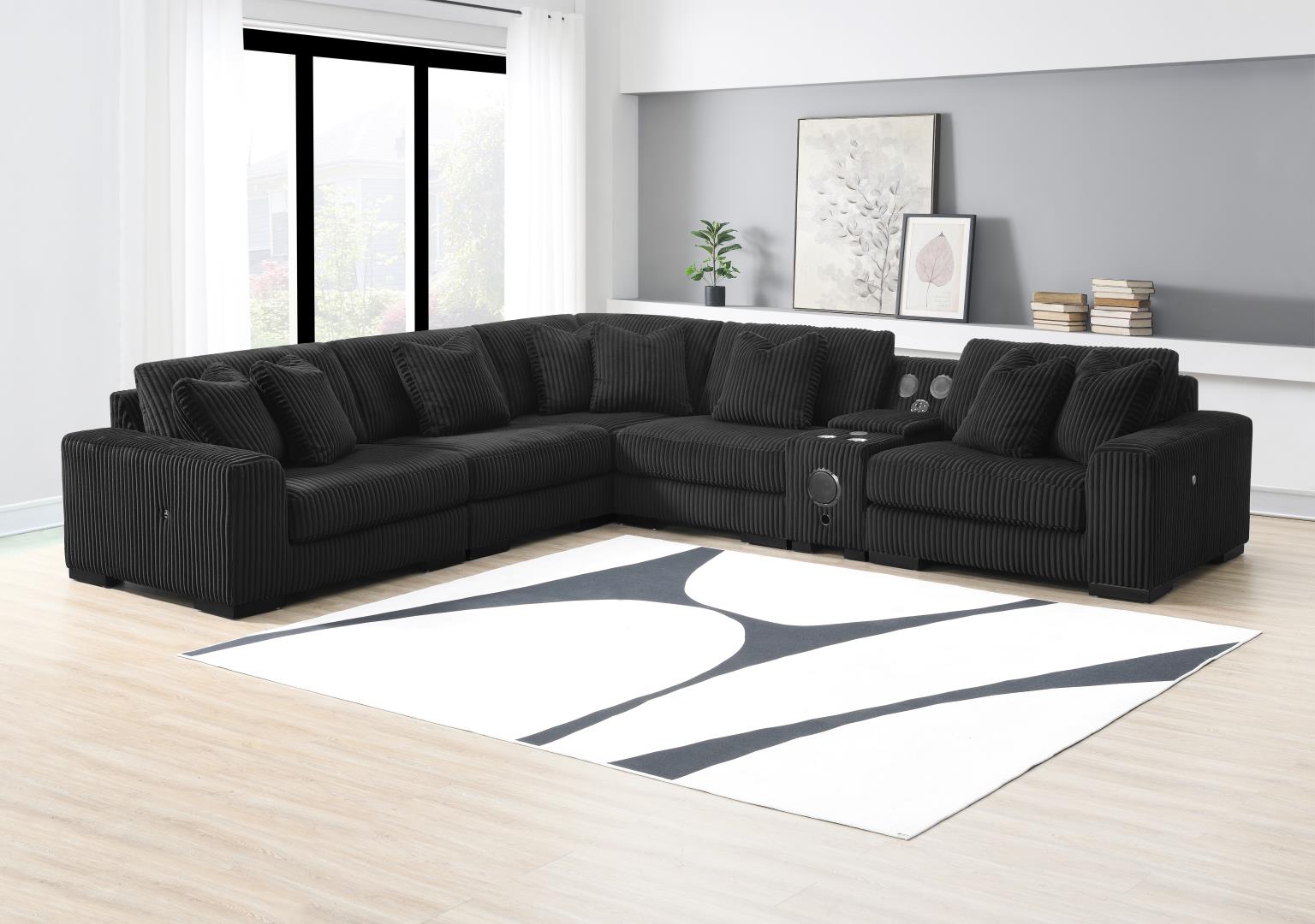 7PC Setional with Right Chaise As Shown in Main Photo (1 Rc + 3 Ac + 1 Laf + 1 W + 1 CN) - Without Ottoman) — photo 9