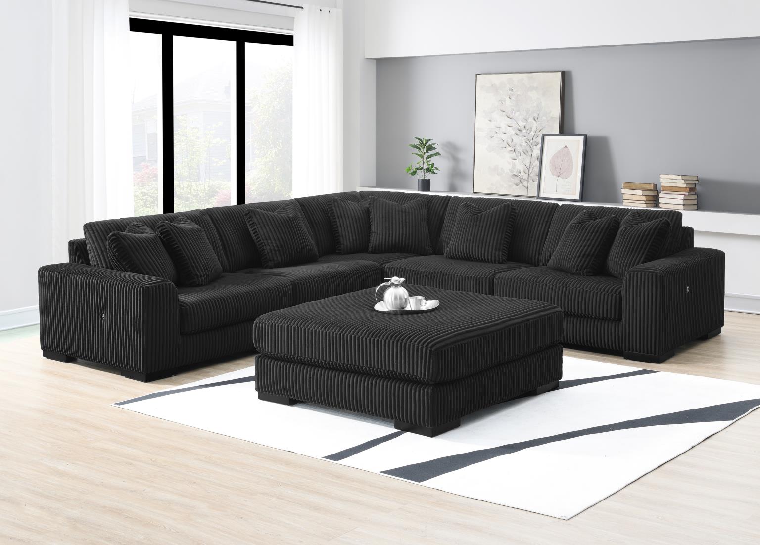 7PC Setional with Right Chaise As Shown in Main Photo (1 Rc + 3 Ac + 1 Laf + 1 W + 1 CN) - Without Ottoman) — photo 8