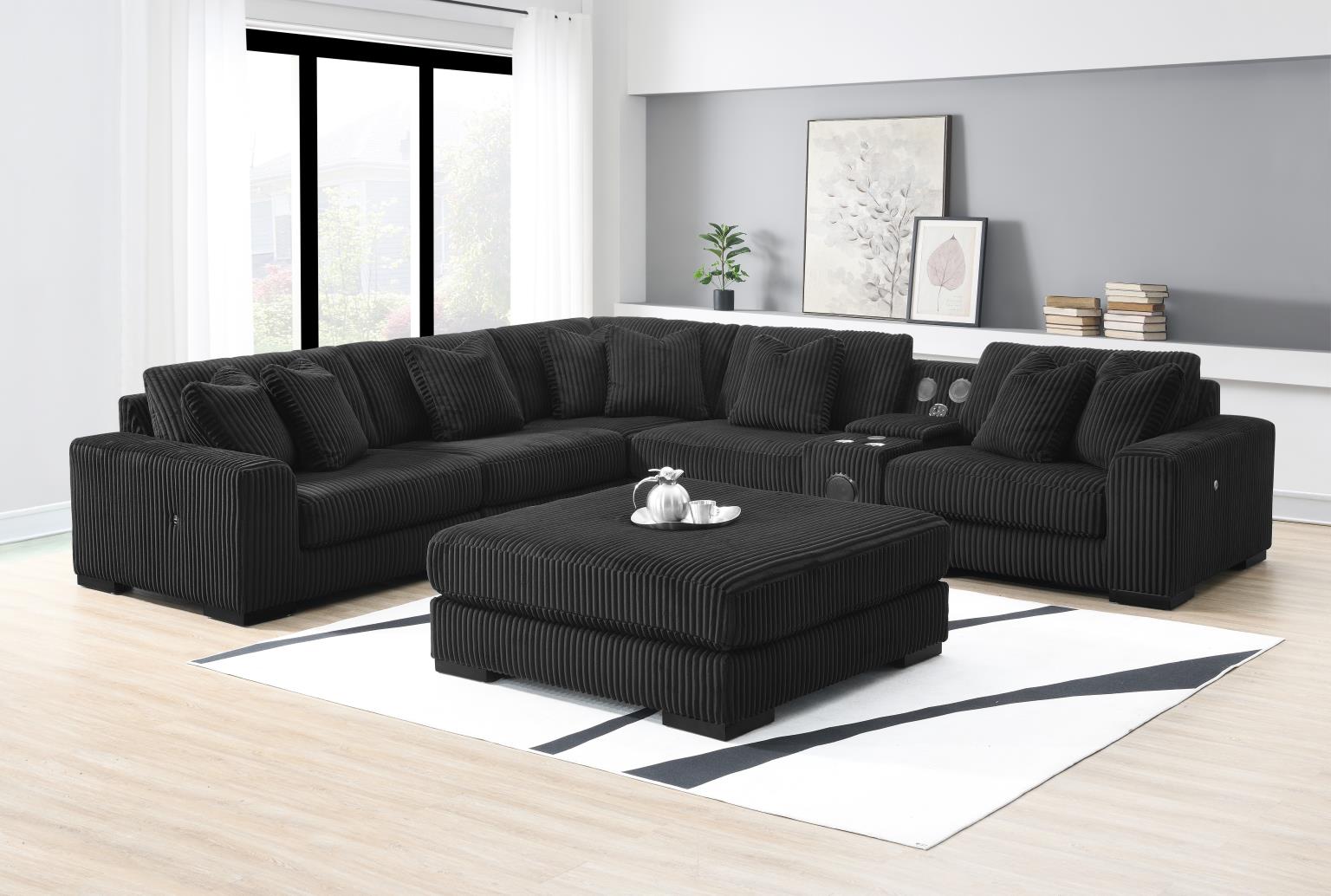 7PC Setional with Right Chaise As Shown in Main Photo (1 Rc + 3 Ac + 1 Laf + 1 W + 1 CN) - Without Ottoman) — photo 3
