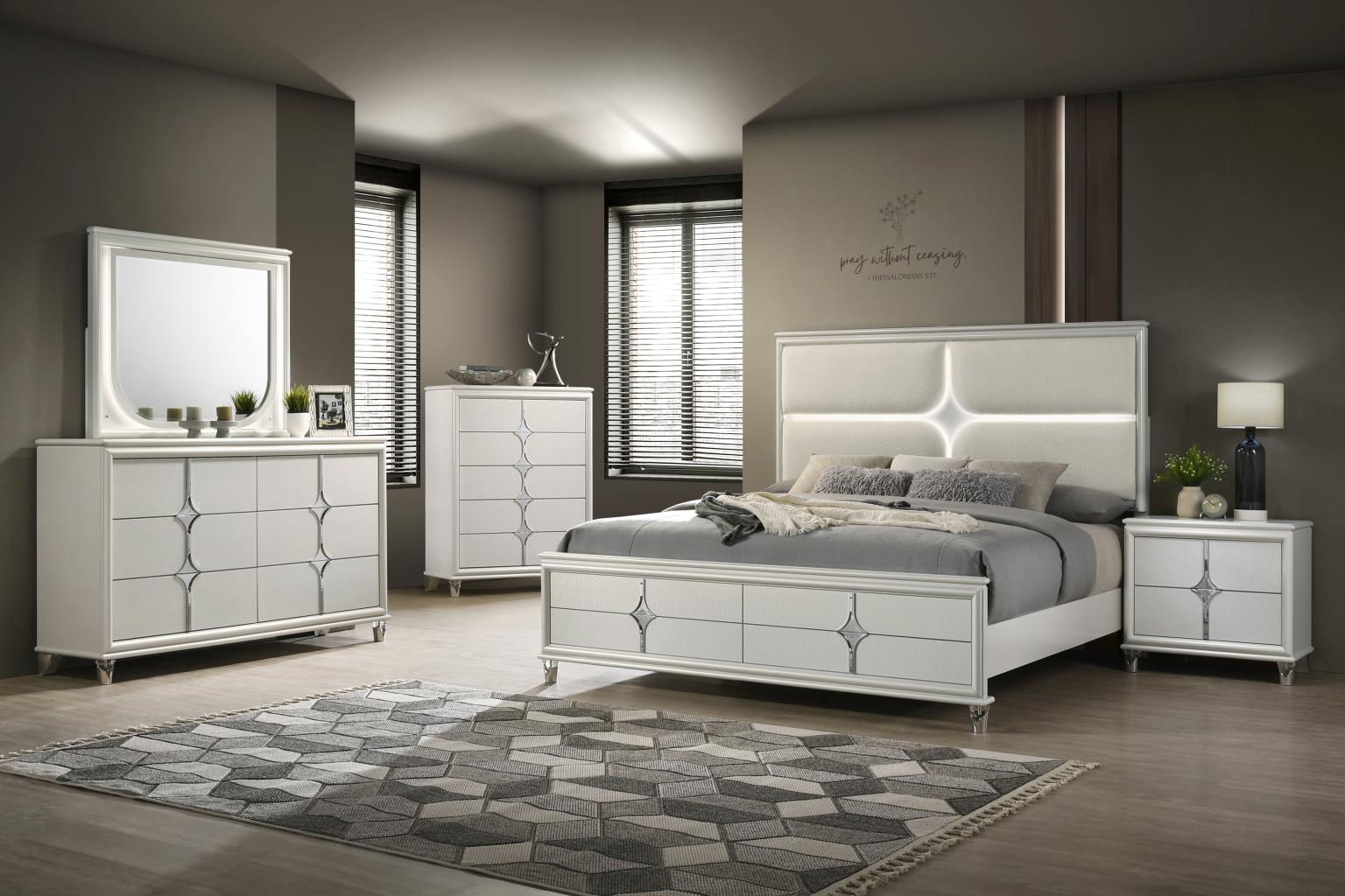 King Bed Frame - Dresser - Mirror - Chest - Nightstand