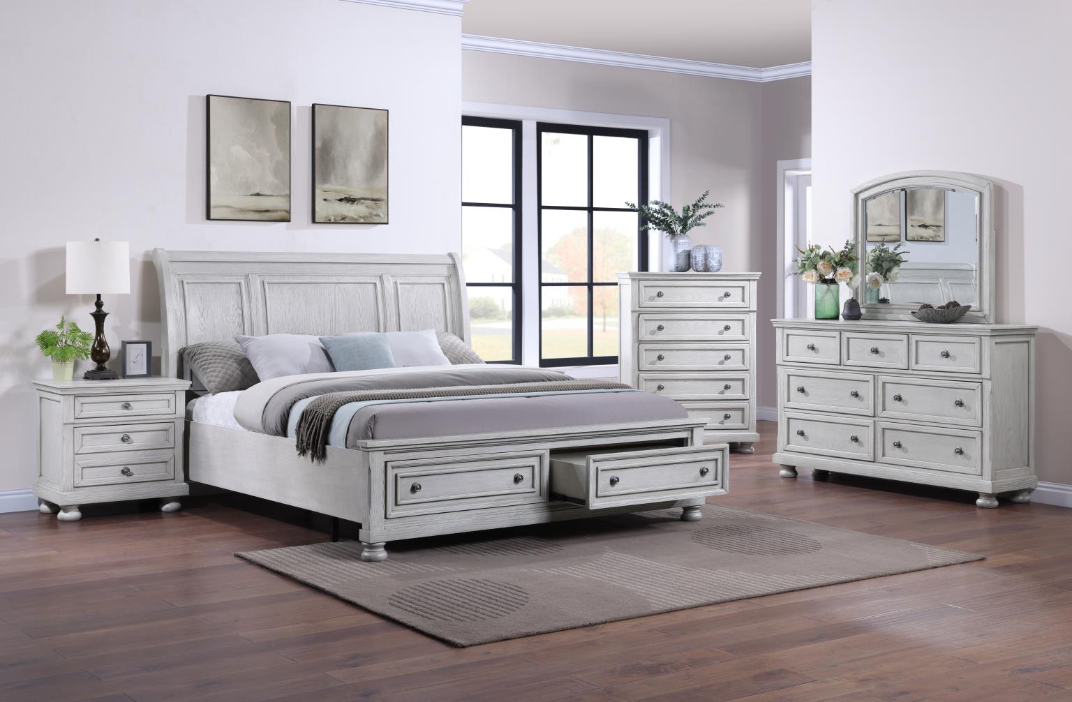 King Bed Frame - Dresser - Mirror - Chest - Nightstand