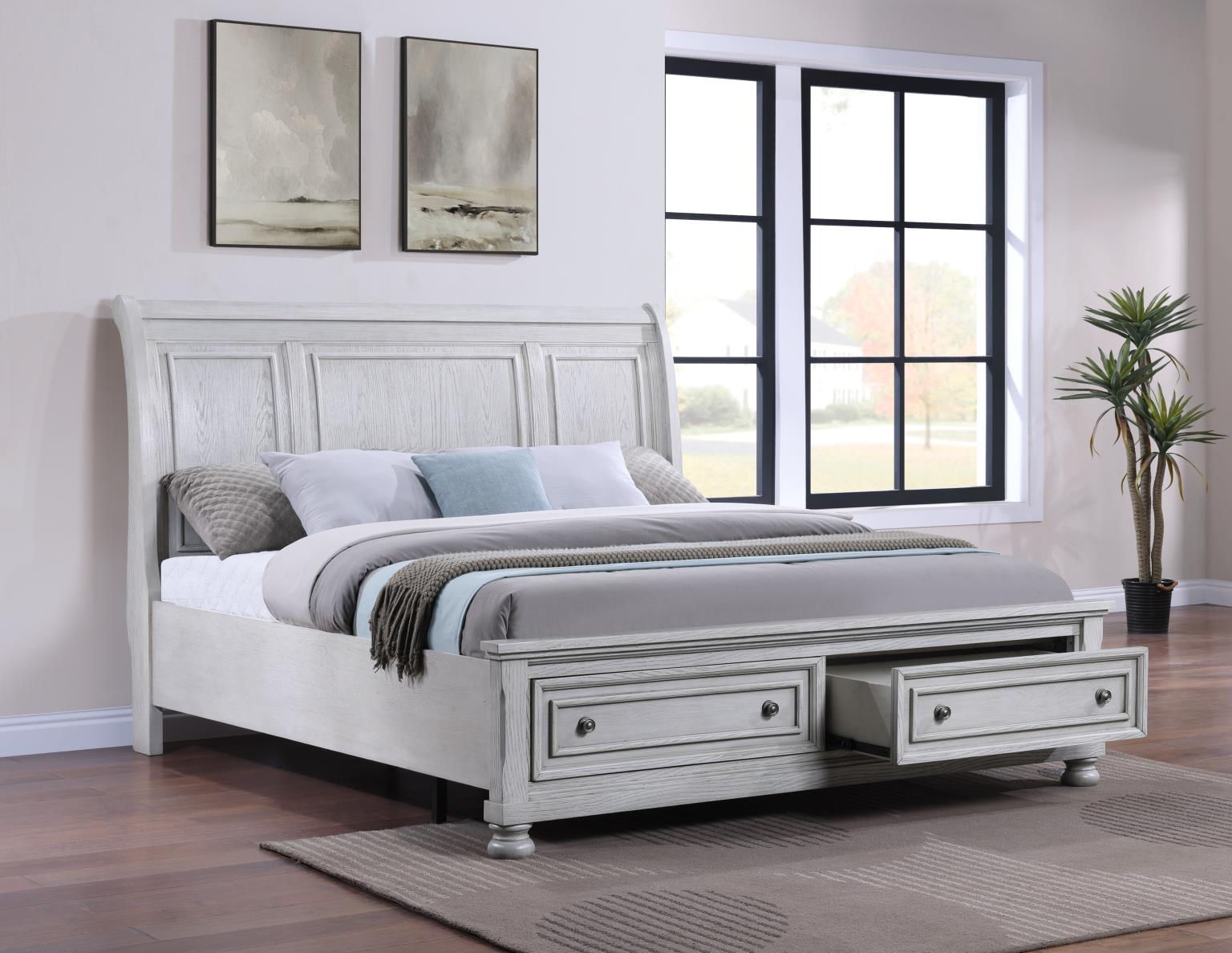 King Bed Frame - Dresser - Mirror - Chest - Nightstand — photo 2