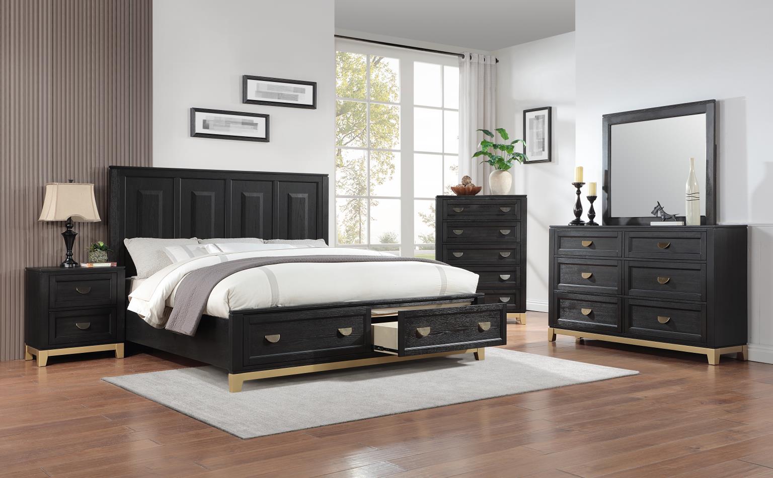 King Bed Frame - Dresser - Mirror - Chest - Nightstand