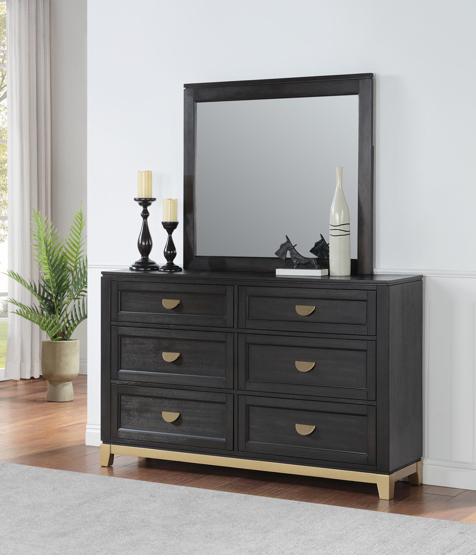 King Bed Frame - Dresser - Mirror - Chest - Nightstand — photo 4
