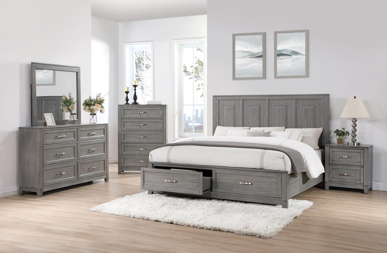 King Bed Frame - Dresser - Mirror - Chest - Nightstand