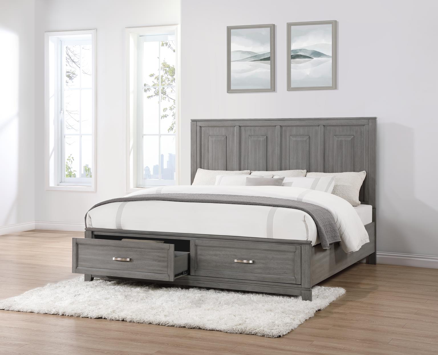 King Bed Frame - Dresser - Mirror - Chest - Nightstand — photo 2