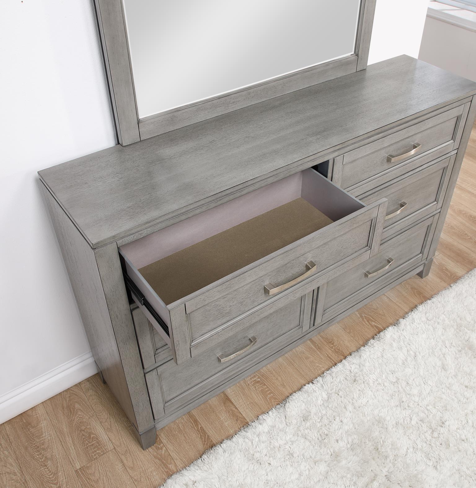 King Bed Frame - Dresser - Mirror - Chest - Nightstand — photo 6