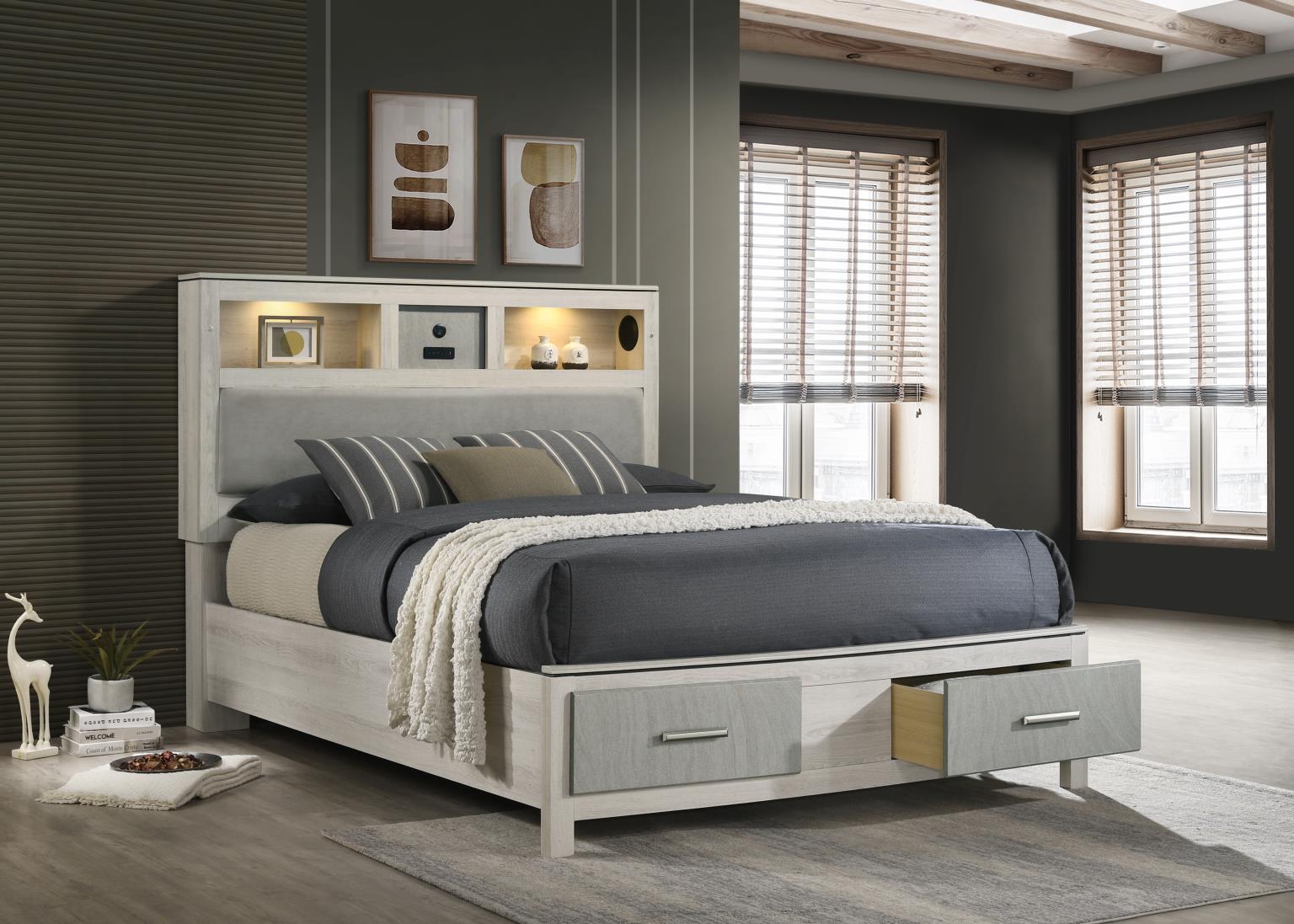 King Bed Frame - Dresser - Mirror - Chest - Nightstand — photo 2
