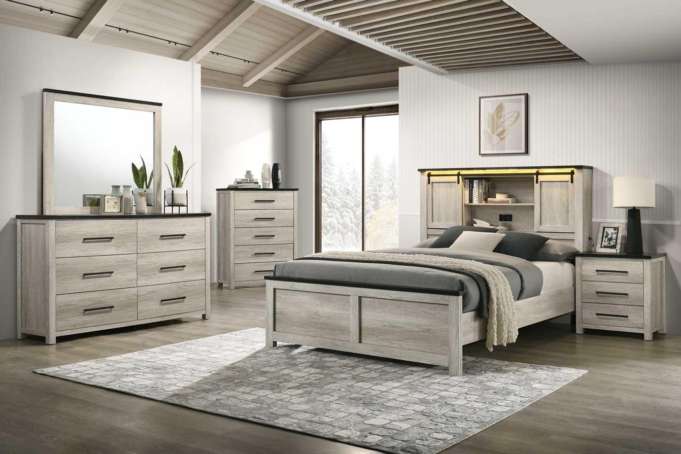 King Bed Frame - Dresser - Mirror - Chest - Nightstand