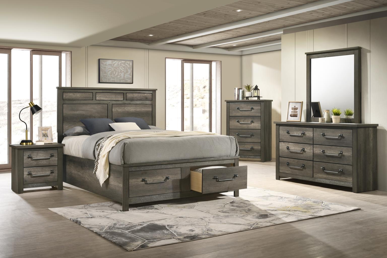 King Bed Frame - Dresser - Mirror - Chest - Nightstand