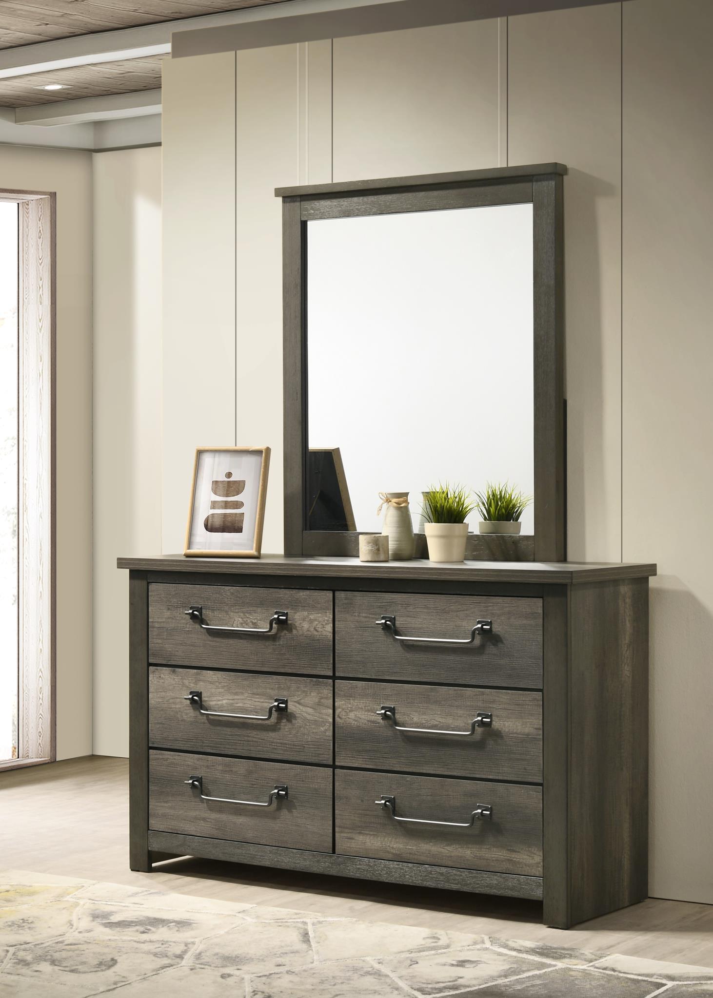King Bed Frame - Dresser - Mirror - Chest - Nightstand — photo 3