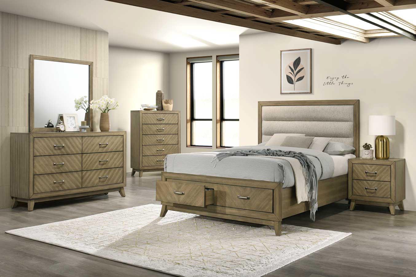 King Bed Frame - Dresser - Mirror - Chest - Nightstand
