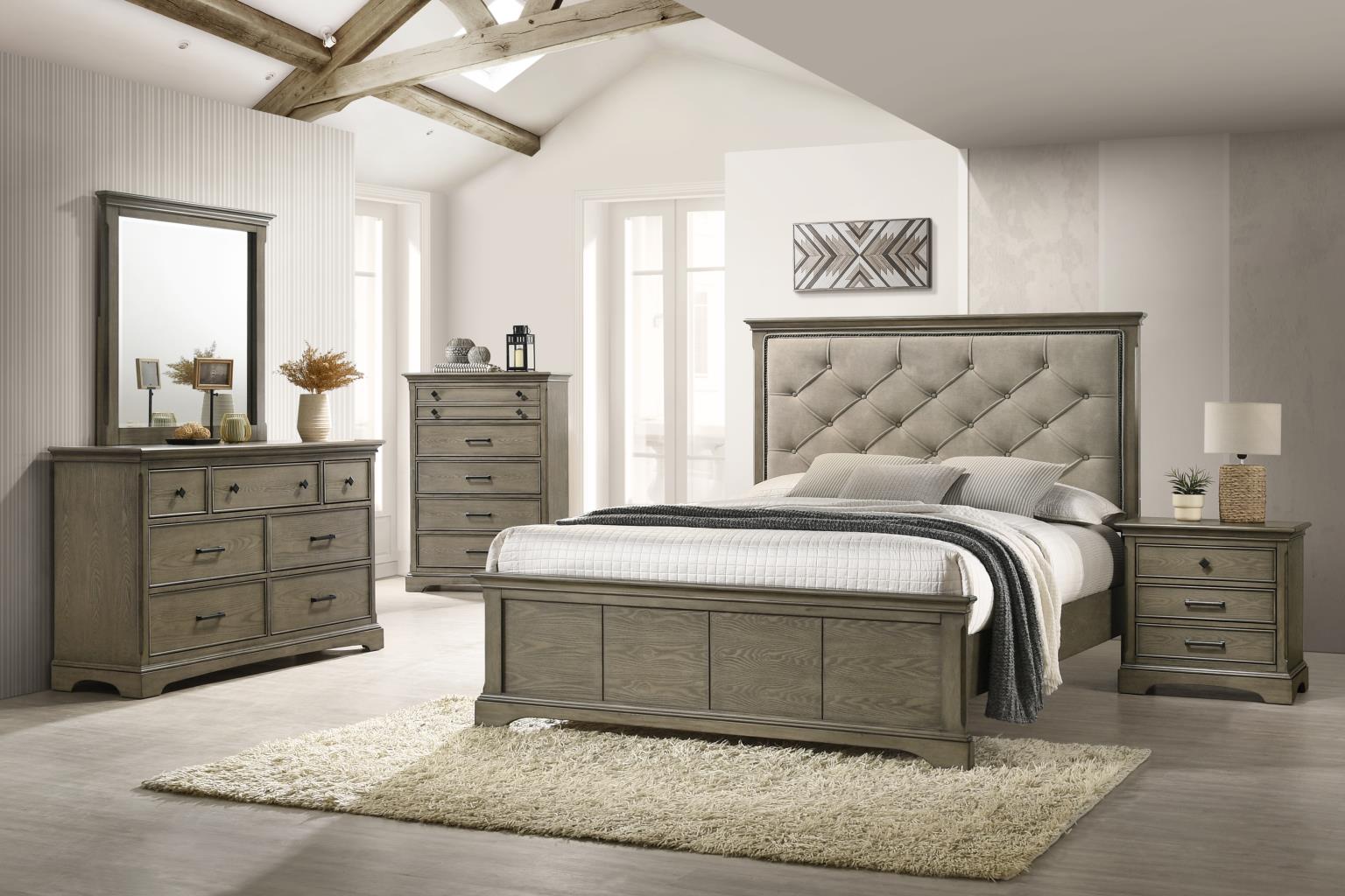 King Bed Frame - Dresser - Mirror - Chest - Nightstand